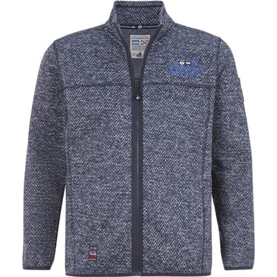 Jan Vanderstorm herren Gebreid Fleece Vest - 52/54 - donkerblauw - Plus Size