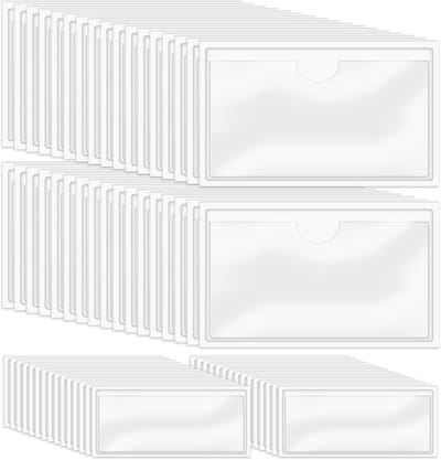 Etikettenhouders en Labelvensters - Set van 62 Stuks Zelfklevend voor Thuis en Kantoor