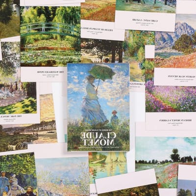 30 ansichtkaarten met beroemde schilderijen - kunst, landschap en vintage designs