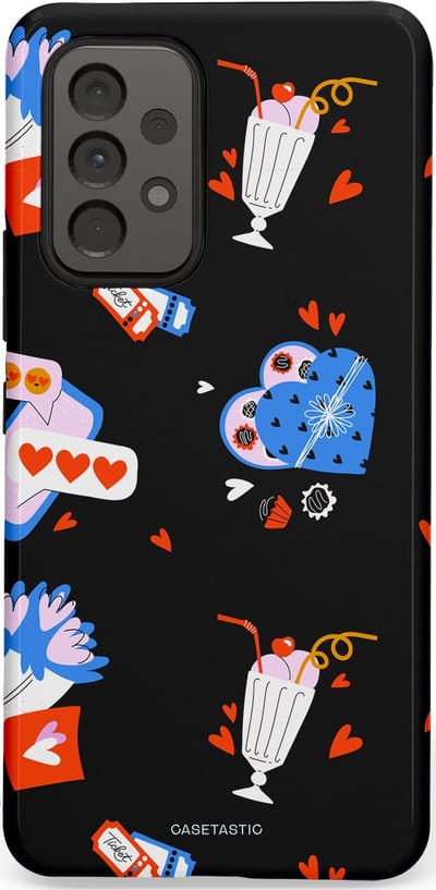 Casetastic Hoesje Geschikt voor Samsung A53 - Stijlvolle Beschermende Duo-layer Case - Liefdes Kaarten