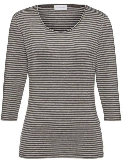 Shirt ronde hals en 3/4-mouwen Van Peter Hahn bruin