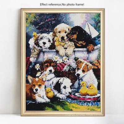 Diamantborduurwerk Dieren Diamantschilderij Rond Aankomst Diamantmozaïek Volledige Layout Afbeeldingen 20X30CM