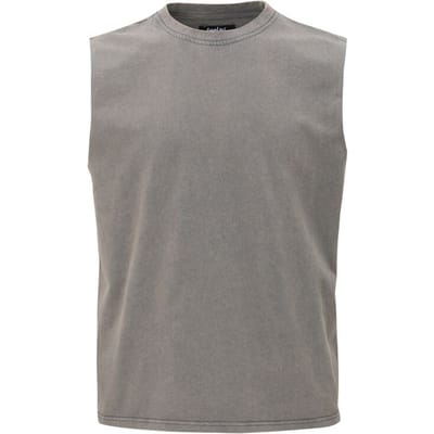 Forplay Tanktop - Washed Open Edge Tank Top - S tot XXL - voor Mannen - grijs