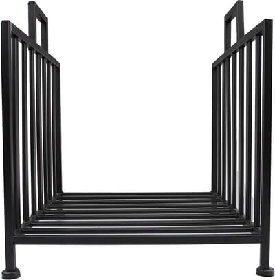Pro Garden - Houtopslag - Metaal - Zwart - 41 x 31 x 35 cm