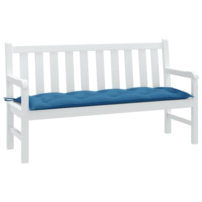 vidaXL - Tuinbankkussen - 150x50x7 - cm - stof - gemêleerd - blauw