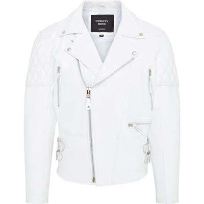 Heren koeienhuid lederen Brando bikerjack - Garland