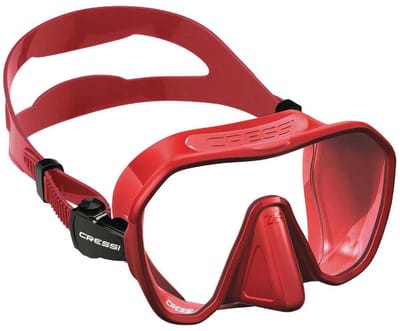 Cressi Z2s Medium Duikmasker Rood Man,Vrouw