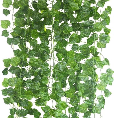 Virtubuy - Imitatie Hangplant - Kunstplant - Realistische uitstraling - Groen - Wanddecoratie - Voor binnen en buiten - 2 stuks