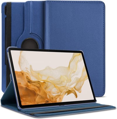 Draaibaar Hoesje - Rotation Tabletcase - Multi stand Case Geschikt voor: Samsung Galaxy Tab S6 (T860) - donker blauw