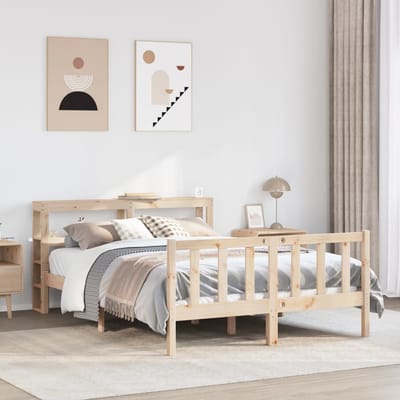 vidaXL - Bedframe - zonder - matras - massief - grenenhout - 140x200 - cm