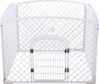 Topmast puppyren playpen |  Kunststof | Wit 100 * 100 * 75 cm hoog