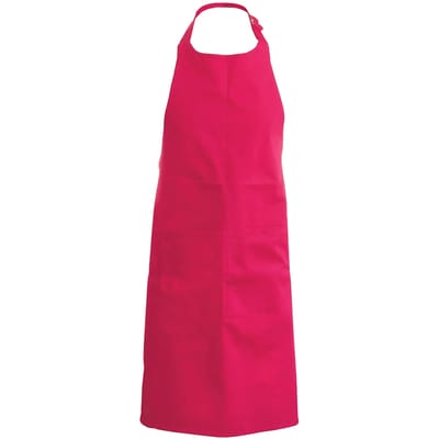 Kariban Katoenen schort met zak K885 - Fuchsia - One size