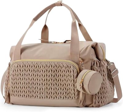 Grote capaciteit luiertas rugzak, multifunctionele reis luiertas voor ouders, comfortabel en praktisch, camel kleur