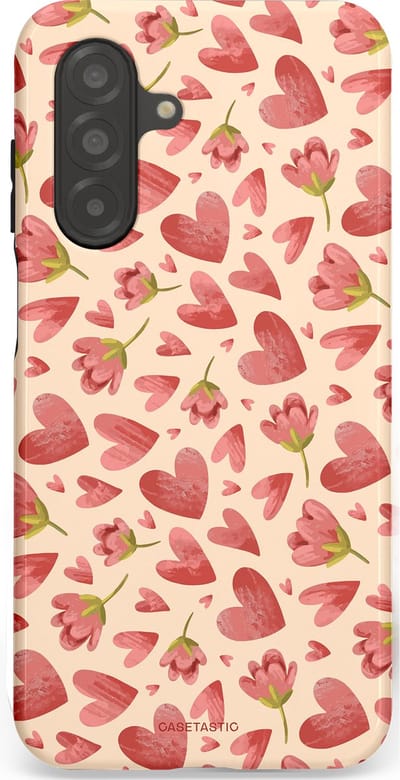 Casetastic Hoesje Geschikt voor Samsung A26 - Stijlvolle Beschermende Duo-layer Case - Verbonden Hartjes