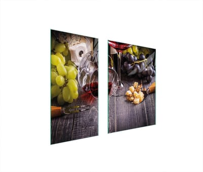 TMK ArtDeko - Serie Wino - Beschermglasplaat - 75x52 - Hartglas