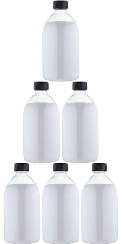 Scrubzout Perzik 650 gram - Fles met zwarte dop - set van 6 stuks - Hydraterende Lichaamsscrub