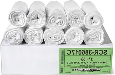 Vuilniszakken - Afvalzakken - Huishoudelijk afval - Hoge dichtheid - 200 stuks - Transparant