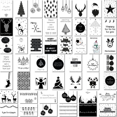 Kerstkaarten - 50 stuks | Lettertijd | A6-formaat