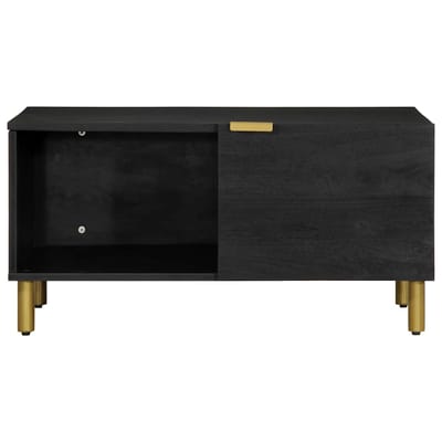 vidaXL - Salontafel - 80x50x40 - cm - bewerkt - hout - zwart