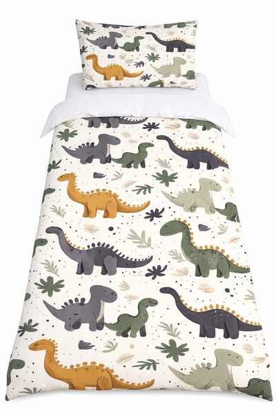 Vavida Dekbedovertrek - Eenpersoons - 140 x 200 - Dinosaurus - Dino's - Kind