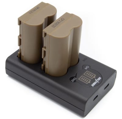 ChiliPower BP-511 USB Duo Kit geschikt voor Canon - Camera accu set, 2 accu's en dubbellader