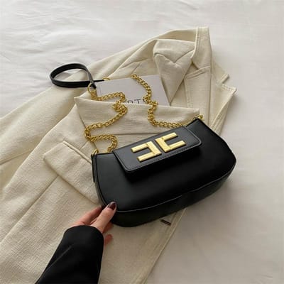 Nieuwe Europese en Amerikaanse Gepersonaliseerde en Eenvoudige Kettingtas Modieuze Dames Schoudertas Crossbody Kleine Vierkante Tas voor Dames gray