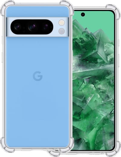 Hoesje Geschikt voor Google Pixel 8 Pro - Sterk & Shockproof - Siliconen Case - Back Cover - Telefoon Hoes Shock Proof - Transparant