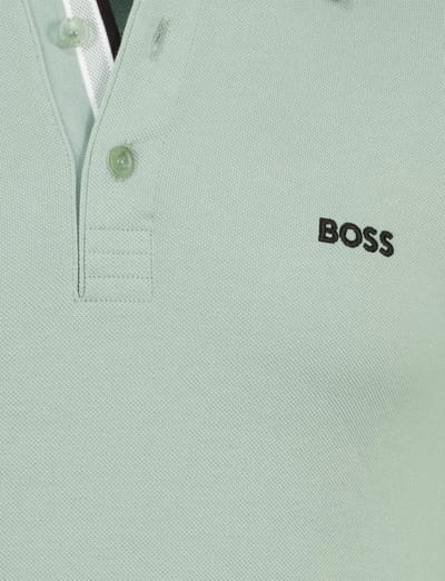 Poloshirt Boss Green paddy 3 knoops groen pique