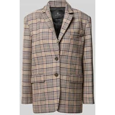 Oversized longblazer met sierknopen