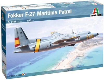Italeri Modelbouwpakket Vliegtuigen - 1455 Fokker F-27 Maritime Patrol Plastic - 1:72 - Modelbouw