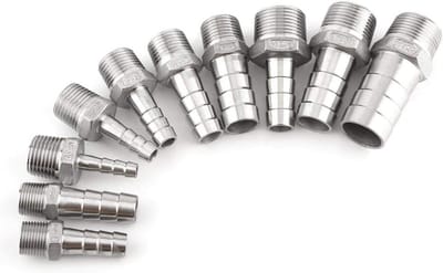 Verbinding kabel voor slang, adapter voor baard sleutel, roestvrij staal SS304, 1/8 inch naar 3/4 inch, duurzame slangverbinding, veelzijdige accessoires voor tuingereedschap