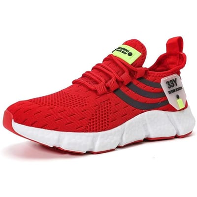 Schoenen voor Heren Casual Sportschoenen Mode Ademend Outdoor Hardloopsneakers Comfortabele Zomer Wandelschoenen Heren Schoenen 39 rood