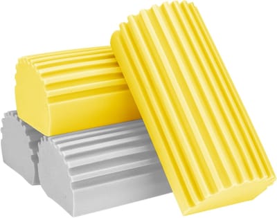 4 Stuks Dust Sponge voor Groeven - Ideaal voor Huishoudelijke Ramen, Spiegels en Jaloezieën