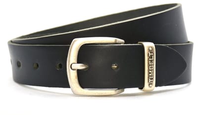 Stoere Leren Heren Riem | Kleur: Zwart | 4cm breed | Riemmaat: 95cm (totale lengte: 110cm) | 100% echt leer | Nikkelvrije gesp