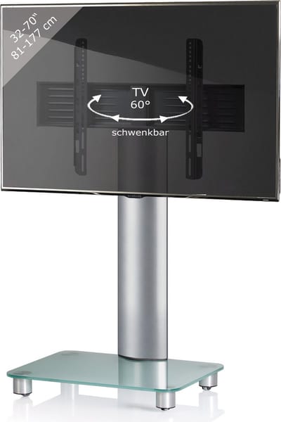 Universeel TV VESA statief Televisierek aluminium glas oprolbare wielen Tosal