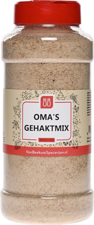 Van Beekum Specerijen - Oma's Gehaktmix - Strooibus 600 Gram