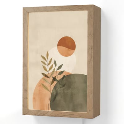 Wandlamp 20x30 cm - Oplaadbaar - Takken - Vormen - Abstract - Wandlampen binnen woonkamer - Slaapkamer lamp met kabel - Decoratieve nachtlamp - Vloerlamp snoer