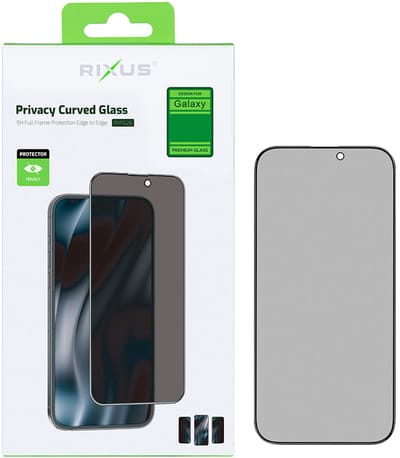 Rixus Privacy Full Curved Edge Tempered Glass For Samsung Galaxy A35, A55