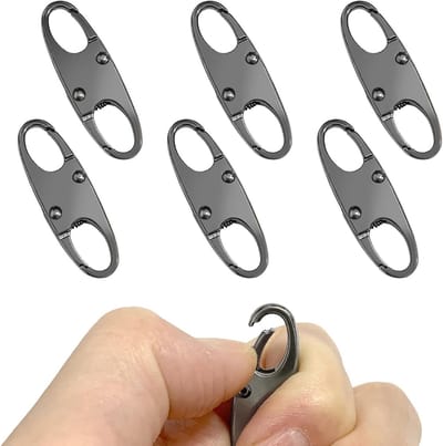 Set van 6 Sluitclips voor Bagage, Antidiefstal Lock Bag Clips voor Reizen, Kamperen en Buitensporten