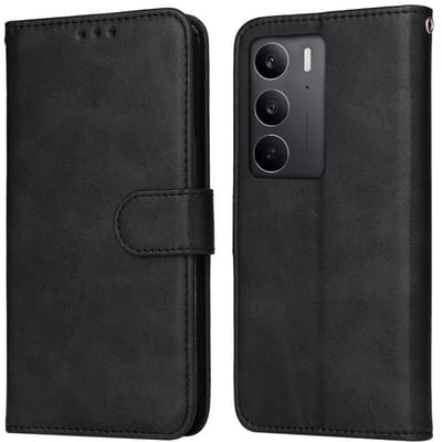 Coverup Hoesje - Geschikt voor OPPO A5 5G Hoesje - Coverup Book Case - Zwart