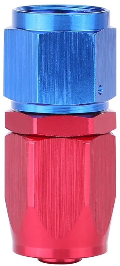 Dailygoody - Brandstofleiding - Oliekoeler Connector - Hoogwaardige Aluminium - Blauw Rood - Duurzaam - Geschikt voor Automobielprojecten - 0°