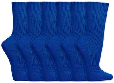 Sokken van biologisch katoen | Zonder schadelijke stoffen | Kleur: Blauw | Diverse maten | 6 paar