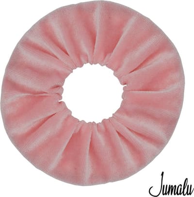 Jumalu scrunchie velvet haarwokkel haarelastiekjes - lichtroze - 1 stuk