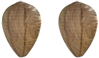 WiseGoods Premium Wespenverjager Set Van 2 Stuks - Nep Wespennest Dummy - Wespenvanger - Textiel Weersbestendig - Wonen - Tuin