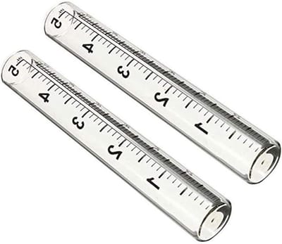 2 Stks 5 Inch Regenmeter Vervangende Buis Glazen Regenmeter Vervangende Buis Buiten voor Tuin (Geassorteerde kleur)