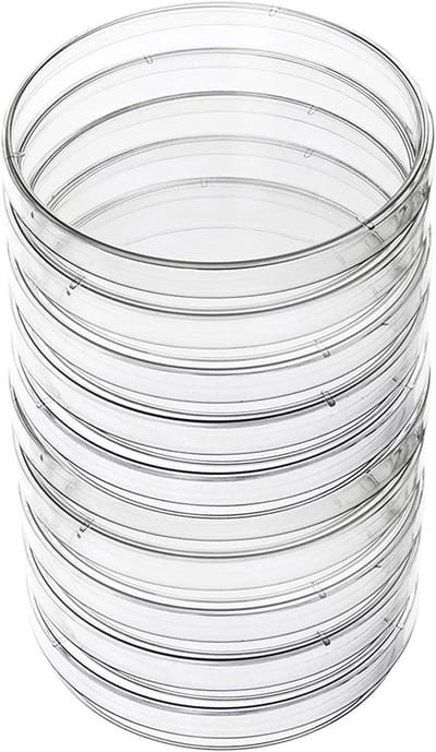 Petrischalen Plastic - Labschalen Deksel - Cel Gist Kweek - Onbreekbaar Materiaal - 60 mm 10 Stuks - Transparant