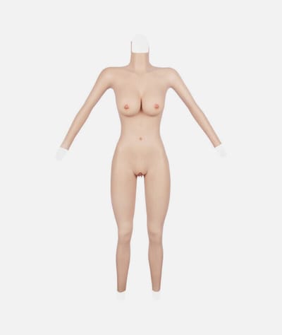 Siliconen Bodysuit – Cup E- Realistisch Vrouwenlichaam – Siliconen Borsten- Nep Borsten- Voor Cosplay & Crossdress