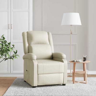 vidaXL - Fauteuil - verstelbaar - kunstleer - wit