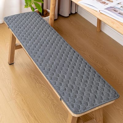Bankkussen Rechthoekig - Buitenmeubels Kussen - Comfortabel Zitten - Dubbele Bevestiging - 40x180cm - Donkergrijs