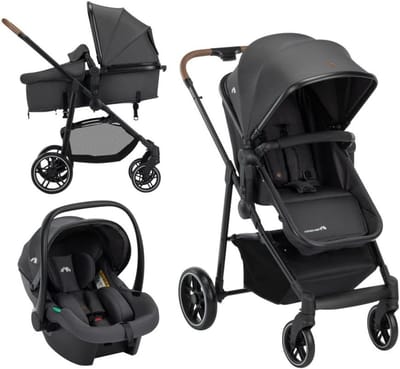 Kinderwagen Set - Reissysteem Combi - Baby Transport - 3-in-1 Functionaliteit - Tot 22 kg - Mineral Graphite